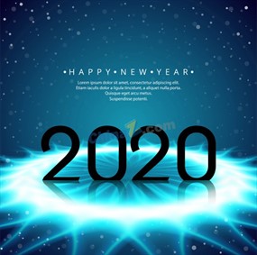 2020新年立体数字设计矢量